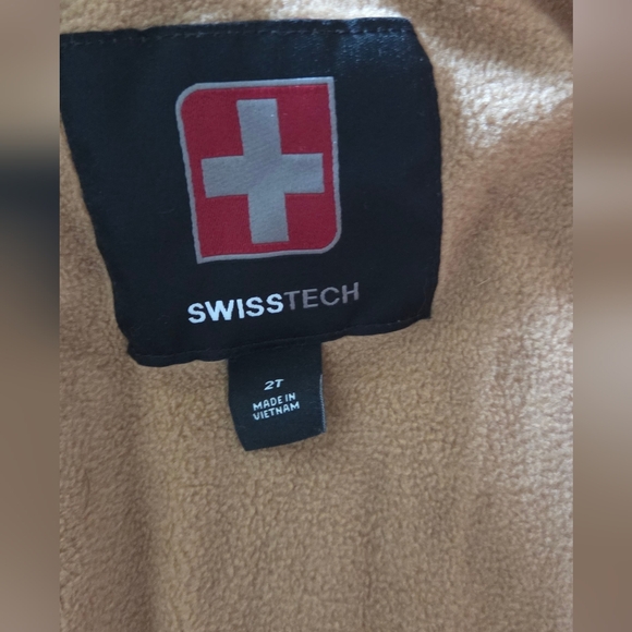 Swiss Tech Black and Tan Fleece Jacket - Picture 2 of 2